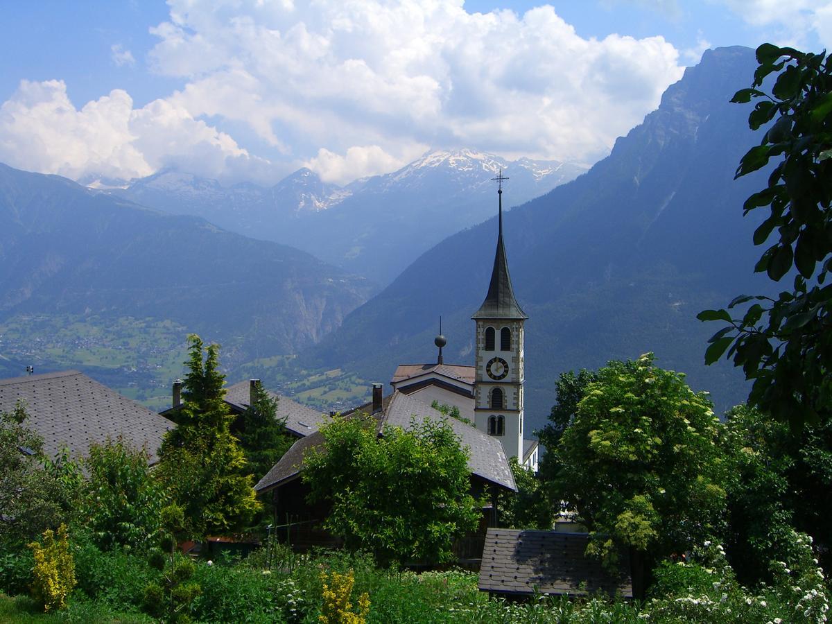 Bergquell Haus D Apartment Blatten bei Naters Bagian luar foto