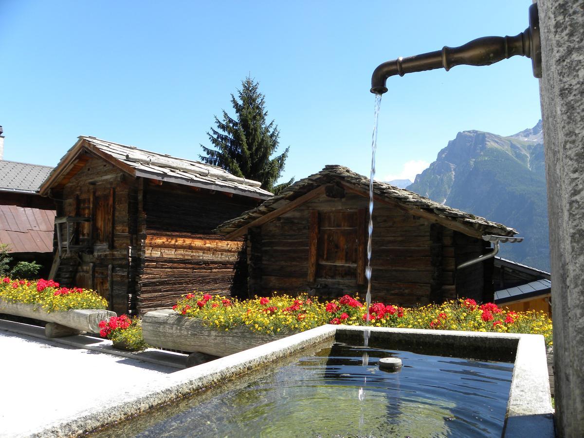 Bergquell Haus D Apartment Blatten bei Naters Bagian luar foto